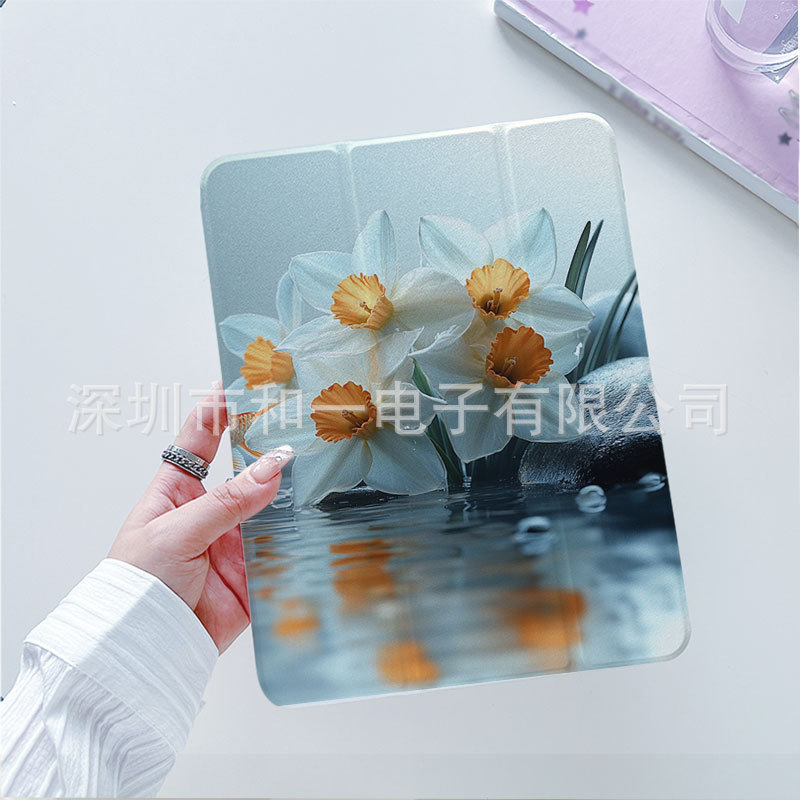 Apple iPadに適したペンスロット付きの絶妙なカスタマイズされた3つ折り360度回転タブレット保護ケース、スリープウェイクアップ付き|undefined