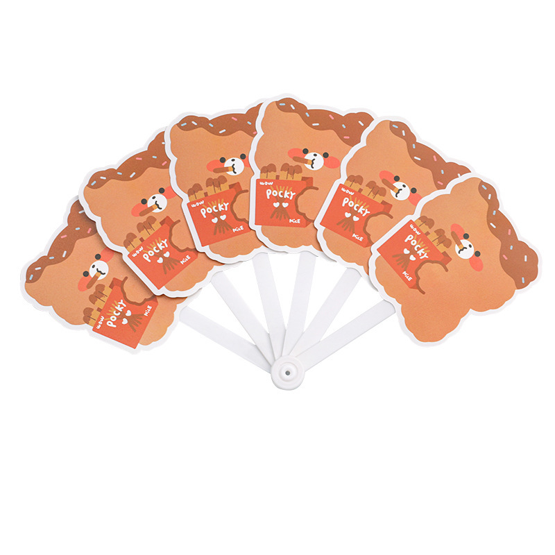 Cartoon cute handheld small round fan for students