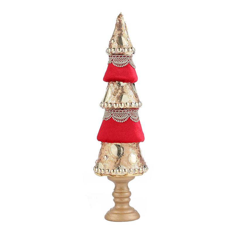 Espuma roja transfronteriza adornos navideños colgantes de árbol de Navidad dorados esquinillas de alta calidad tela de perla decoración de atmósfera