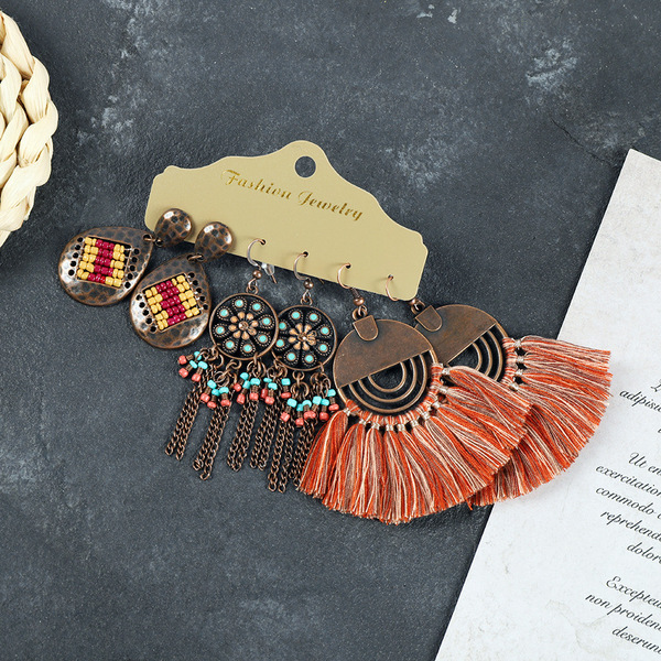 Ethnic retro earrings
