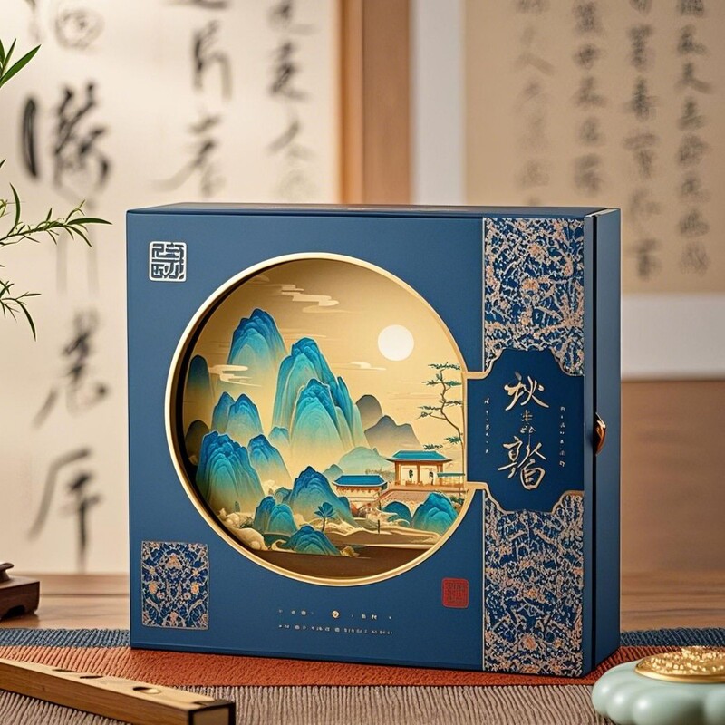 Dragon Boat Festival Illustration Stereo Gift Box Packaging, National Trend Gold Stamping Craft Gift Box, Universal Holiday Gift Box for Rice Dumplings and Pastries