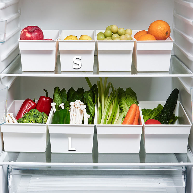 冷蔵庫果物野菜収納ケース取っ手付きキャビネット冷凍引き出し式収納バスケットキッチンプラスチック収納ケース収納バスケット|undefined