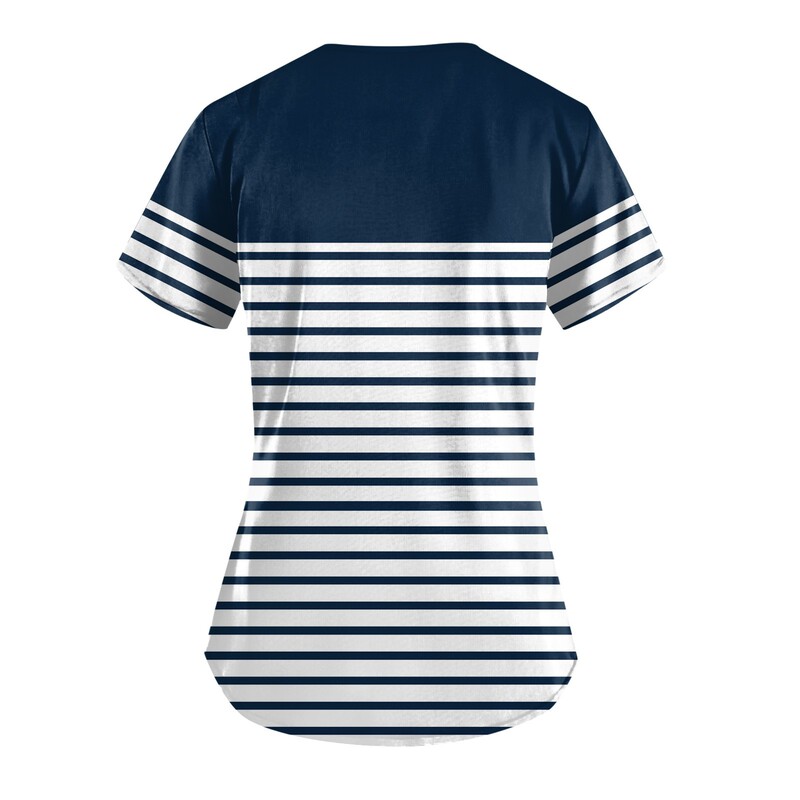 2024 Amazon Women's Casual Printed V-Neck Short-Sleeved T-Shirt Care Wear Geometric Series Top WB9