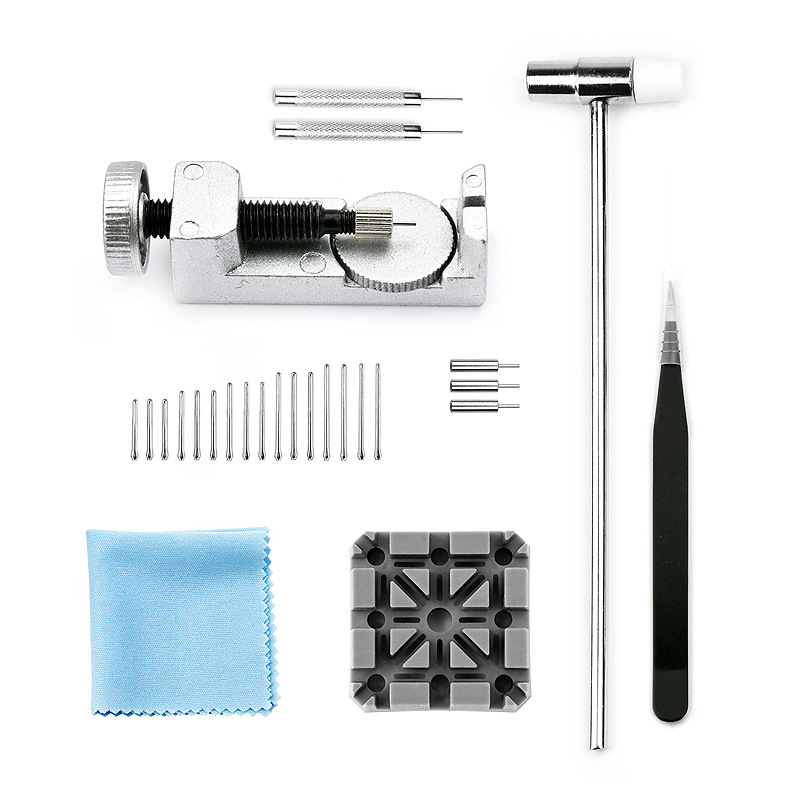 修表工具26件套 拆卸换表带组合套装 生耳盒 拆带器 换表带工具