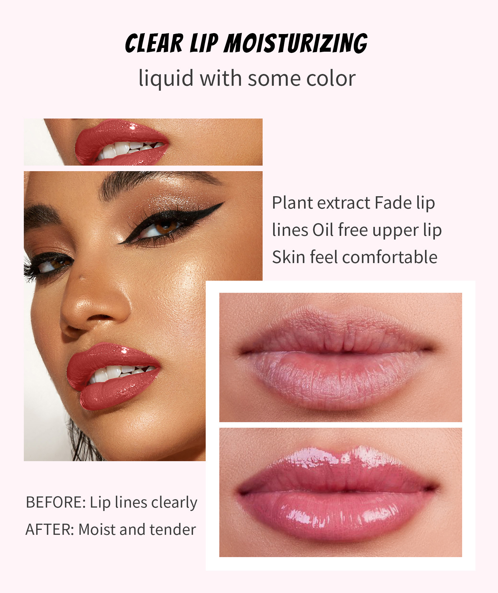 Hellokiss Lip oil Moisturizing and Nourishing Transparent Lip Care Oil Lip Gloss Gold Lip glow oil Item Picture