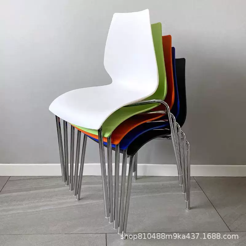 展会桌椅接待洽谈一桌四椅组合办公室小圆桌白色塑料靠背葫芦椅子