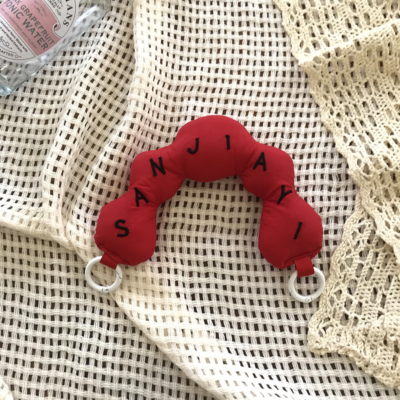 手工深红色手提