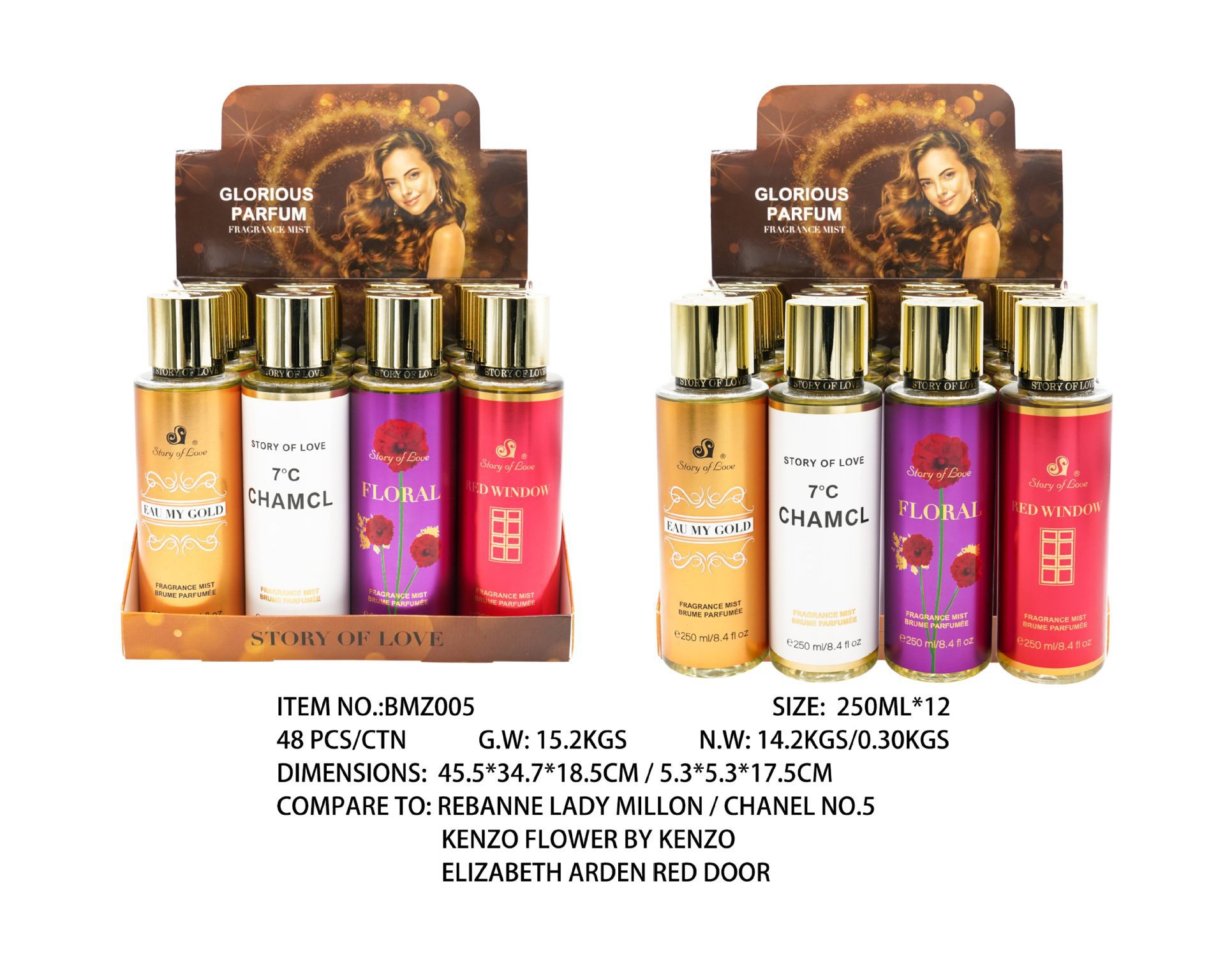 Perfume para mujeres 250ml spray corporal comercio exterior sudeste asiático sudamericano fragrancia para hombres estand paquete de muestra especial image 11