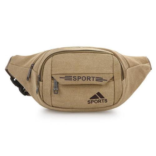 Men and women's waist bag with large capacity, multifunctional, construction site working canvas bag, outdoor leisure fashion chest bag factory wholesale 
