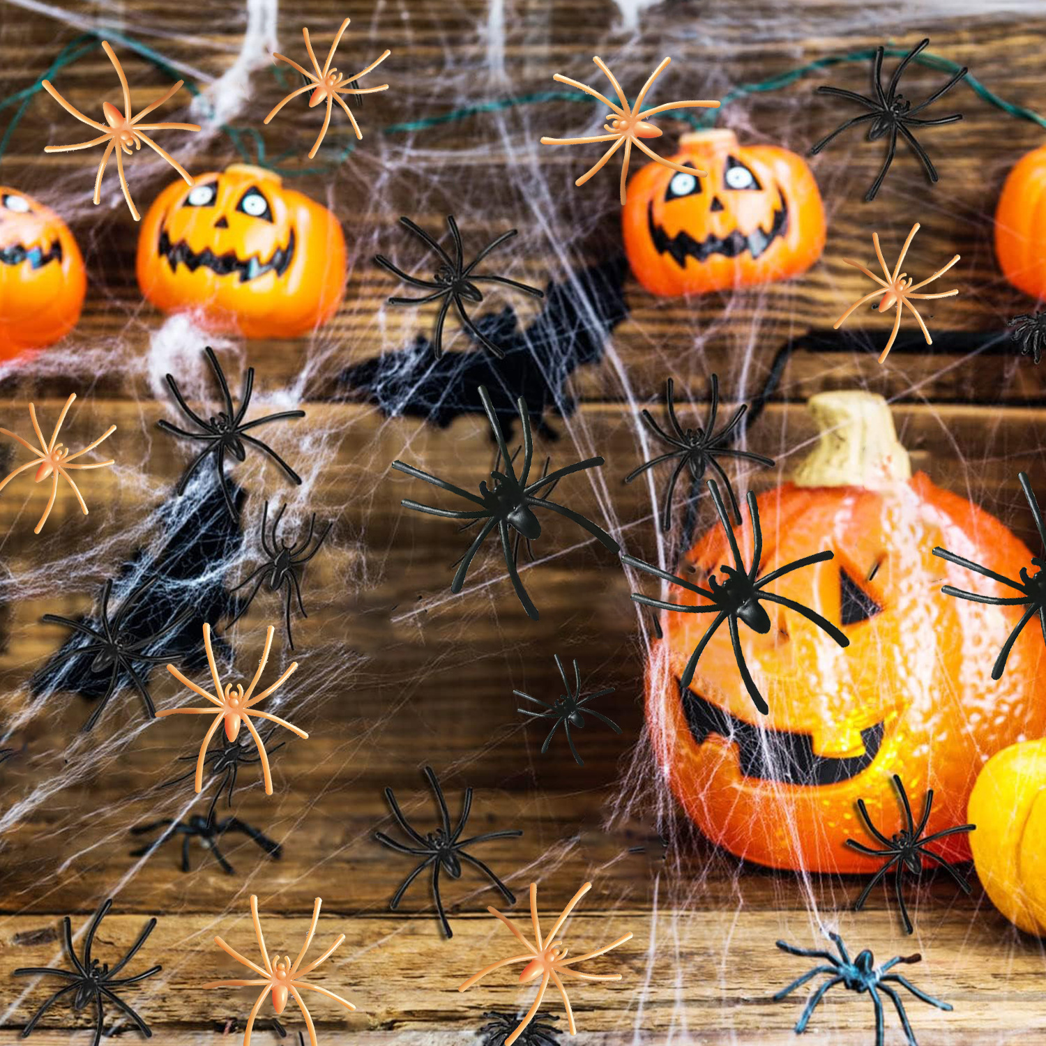 万圣节细脚蜘蛛道具长脚蜘蛛布置道具假蜘蛛仿真塑料假蜘蛛跨境