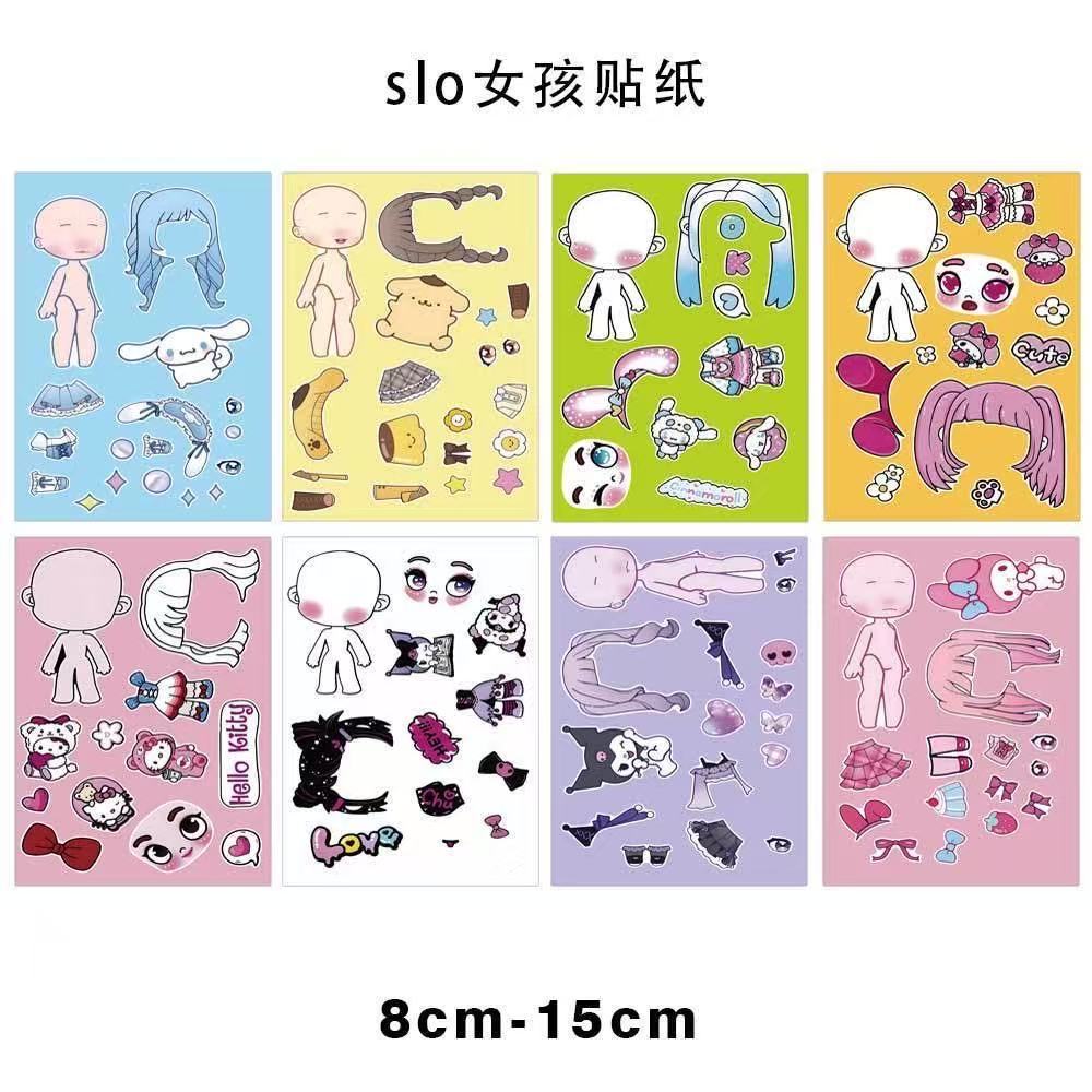 Caja de ritmo de cambio de pegatinas con rompecabezas para niños cuentas de mano para chicas DIY juguetes divertidos descomprimidos a mano