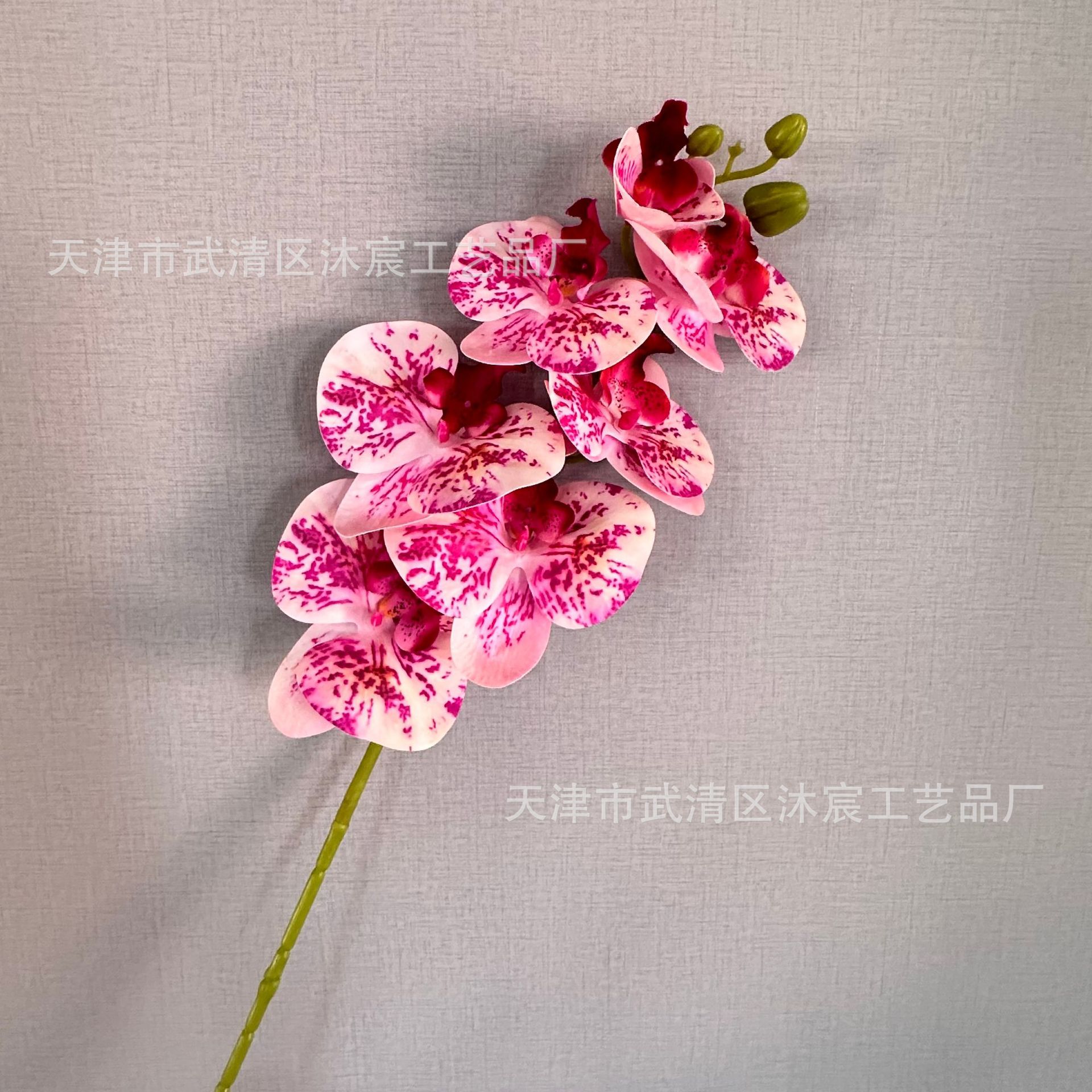 3D 7-cabeza Phalaenopsis mano-sensación de película Phalaenopsis venta al por mayor boda hogar decoración floral tiro flor material