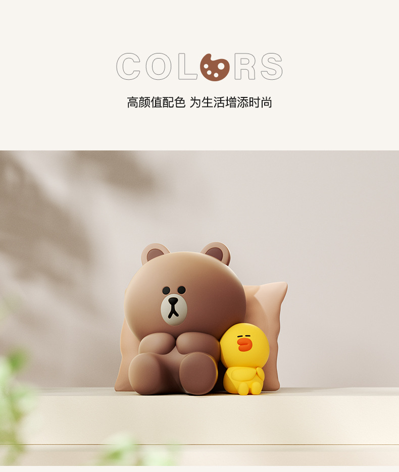 Brown Bear Car Interior Decoration Ornaments, Healing-Style Cartoon Door-Side Ornaments, Cute Dolls for Car Interior Decoration, Car Ornaments