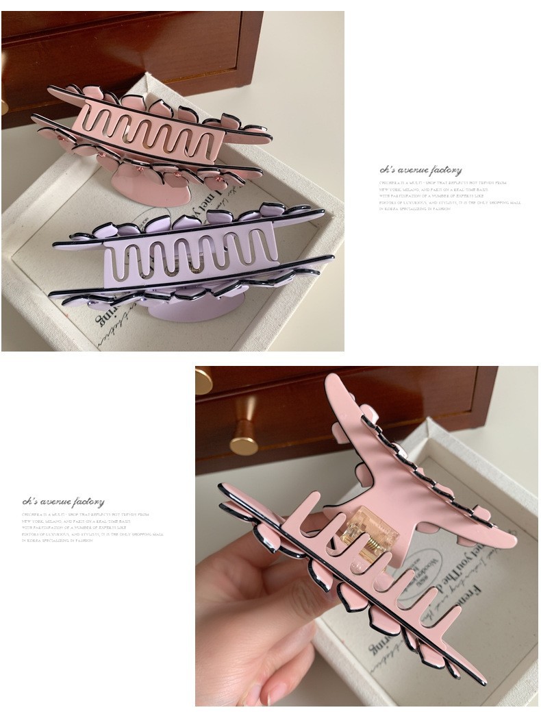 1 Piece Quantity Simple Style Classic Style Women's Solid Color Acetic Acid Sheets Hair Claws
