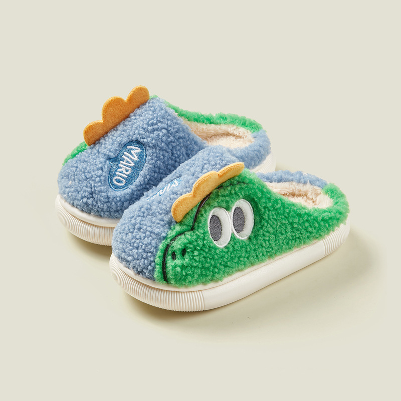 Happy Mary niños Zapatillas de algodón niños bolsa de interior talón bebé felpa Zapatos Niños invierno padre-hijo Zapatillas de casa