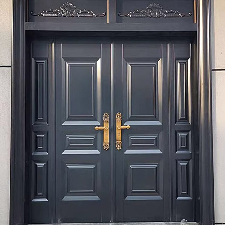 Zinc Alloy Villa Double-Door Security Door Entry Courtyard Door Rural Self-Built House Home Rural Entrance Door