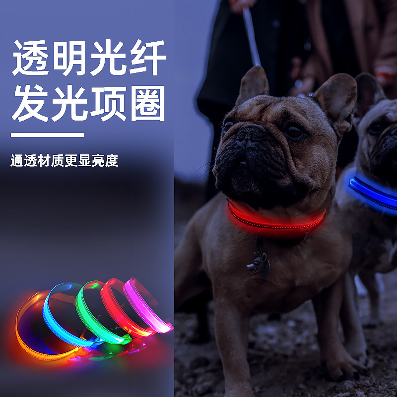 Glowing choker with usb charger
