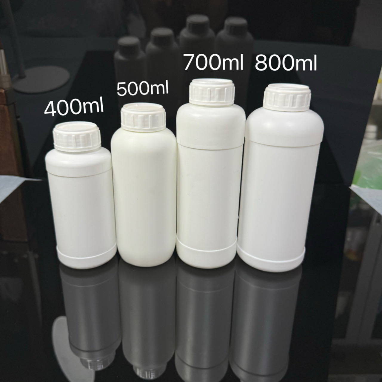400 500 800ml农药瓶 肥料瓶 鱼药瓶 圆形pe化工塑料瓶 