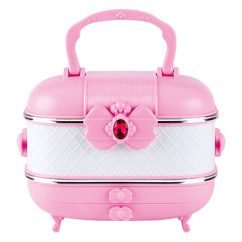 Traje de cosméticos para niños transfronterizos de Amazon maquillaje para niñas esmalte de uñas juguete maleta rendimiento regalo de cumpleaños