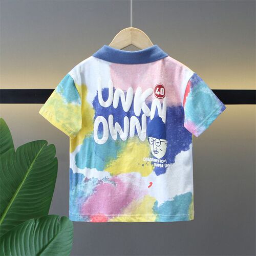 T106-Old man's head POLO shirt-simple, fashionable and versatile T-shirt summer clothing for children