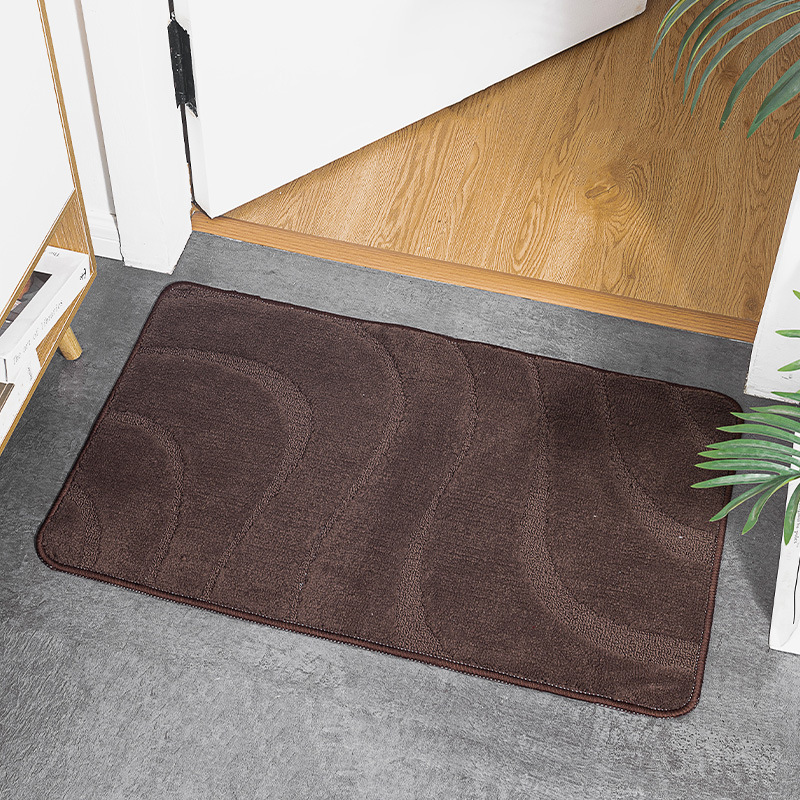 Baño de la puerta de la alfombra del suelo de la alfombra del baño de absorción de agua rápida almohadilla de pies secos gruesa flocado alfombra antideslizante del baño de baño