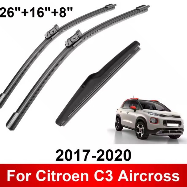 Limpiaparabrisas para Citroen C3 Aircross 2017-2020, delantero y trasero