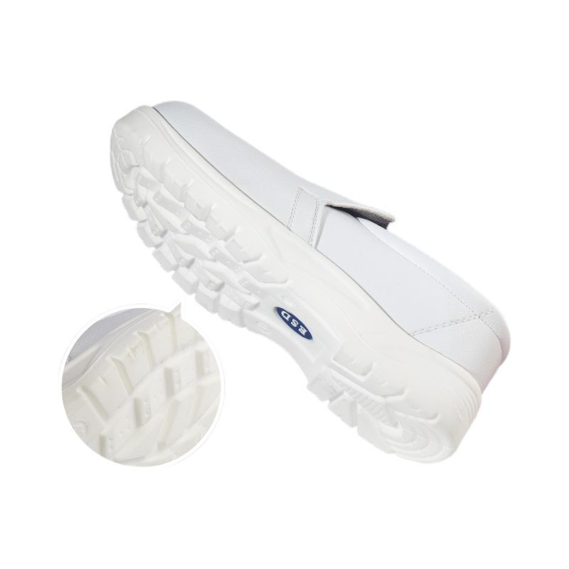 白色防砸鞋防静电劳保鞋食品厂电子无尘车间夏季钢包头防砸鞋