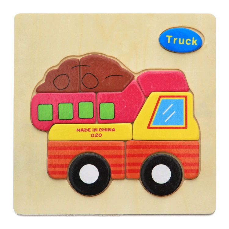 Деревянная трехмерная головоломка-брейнтейсер в cartoon-стиле, игрушка для раннего возраста, 1–2–3 года