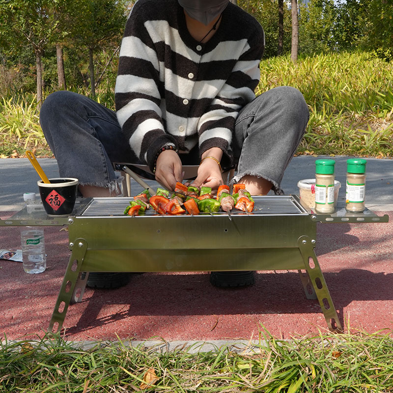 Home Usuarios de carbón exterior barbacoa portable parrilla horno de cocción de té horno de camping parrilla plegable horno de parrilla