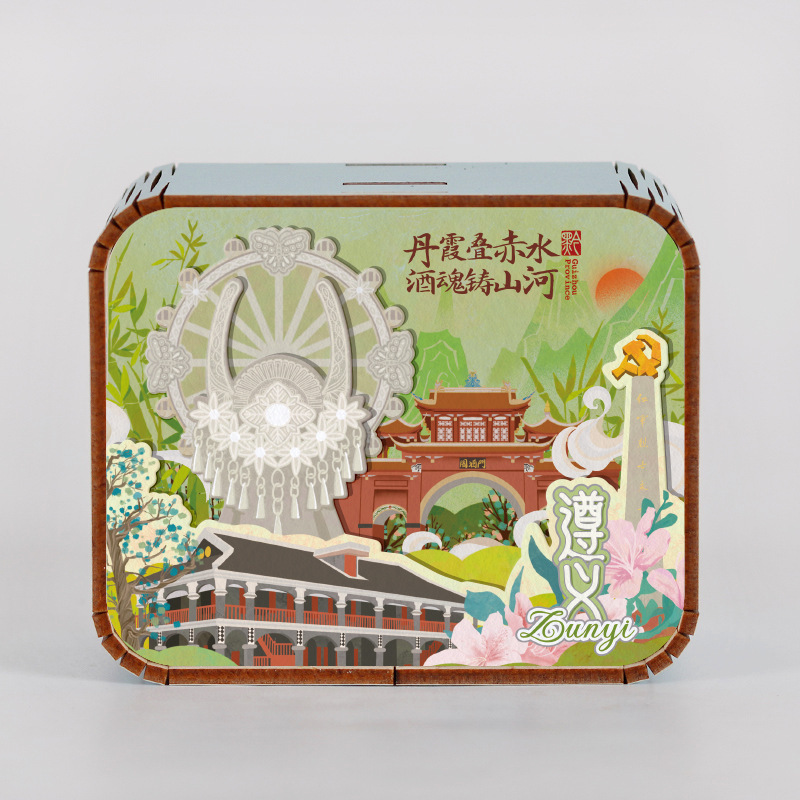 オリジナルアモイ重慶南京西安都市動態オルゴールオルゴールオルゴール観光記念品|undefined