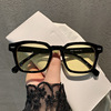 Retro glasses solar-powered, fashionable square sunglasses, 2021 collection, Korean style, internet celebrity