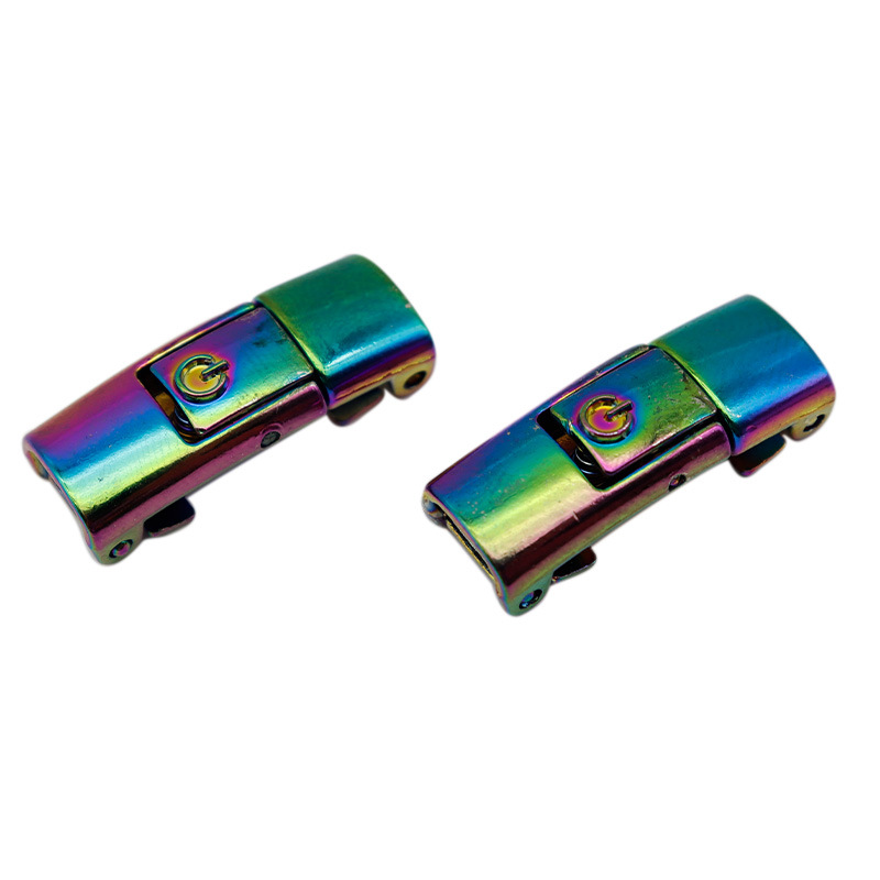 Coolojin hebilla de zapato al por mayor hebilla de metal sin corbata apertura y cierre de un solo clic hebilla de prensa perezosa zapatos para Niños Accesorios de cuerda elástica