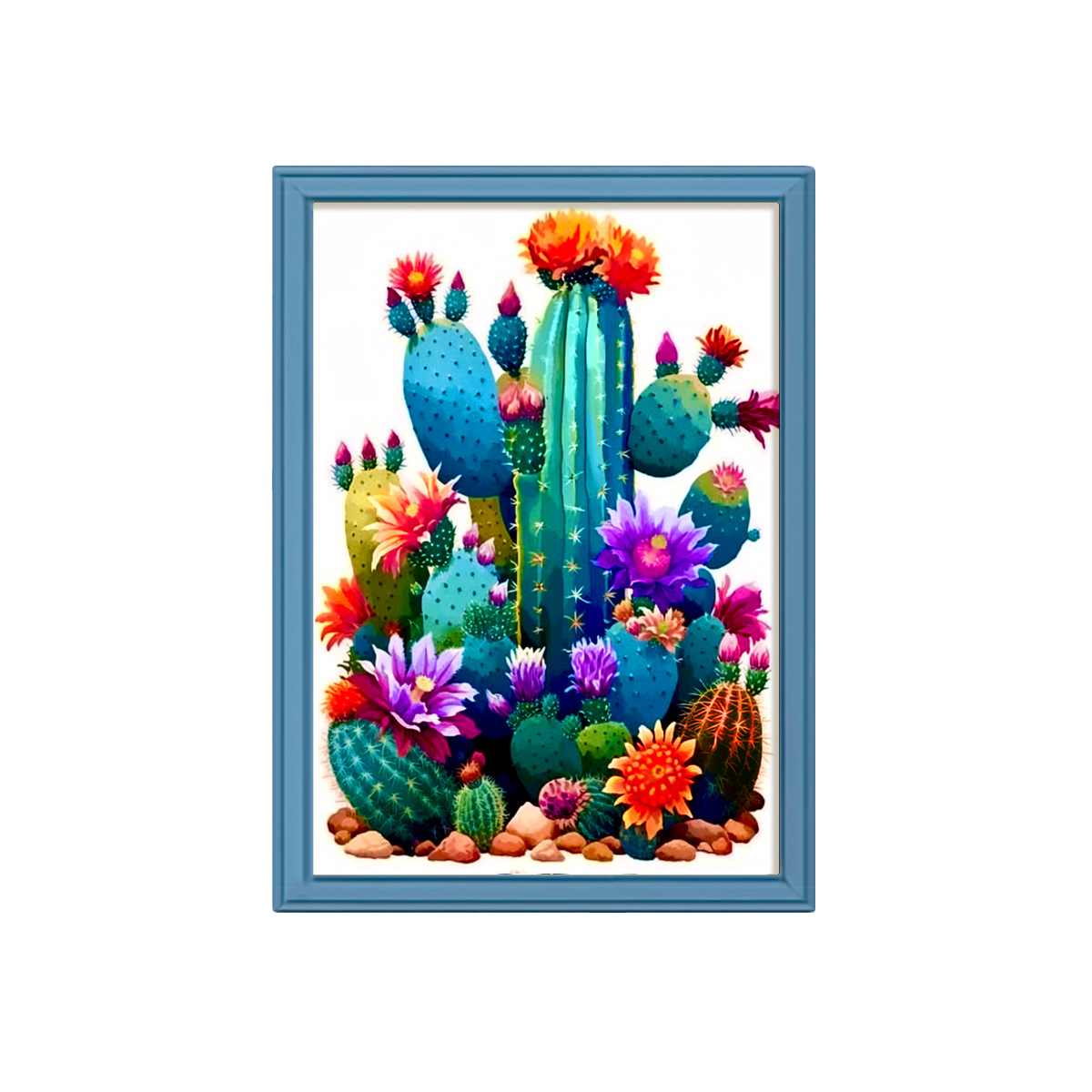 Mona Lisa Royal Crosspoint Cactus nuevo estilo moderno simple planta sala de estar decoración de entrada bordado a mano image 5