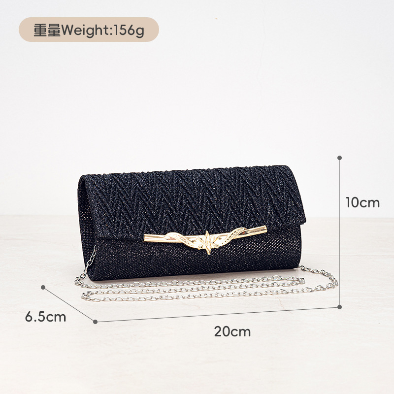 Cross-Border New Factory Direct Metal Women's Evening Bag Shiny Pleated Luxury Portable Round Bottom Crossbody Clutch - Thumbnail 8