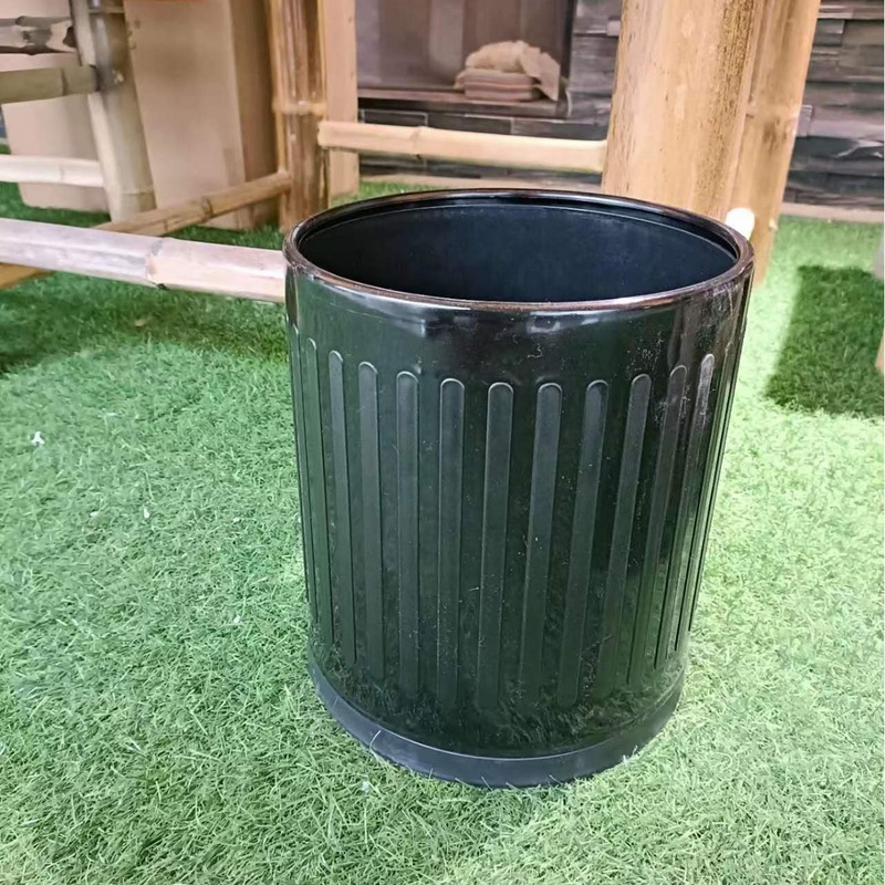 New Double-Layer Trash Can for Hotels, Homes, Businesses, Offices, Comes with Trash Bags, Lightweight, Striped, Commercial Use