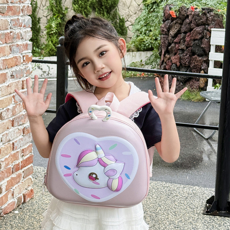 Cartoon Unicornio bolsas de niñas lindas mochila infantil transpirable 3 años de edad 5 años de edad preescolar mochila para niños