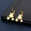 Metal cute earrings stainless steel, crown, simple and elegant design, Korean style