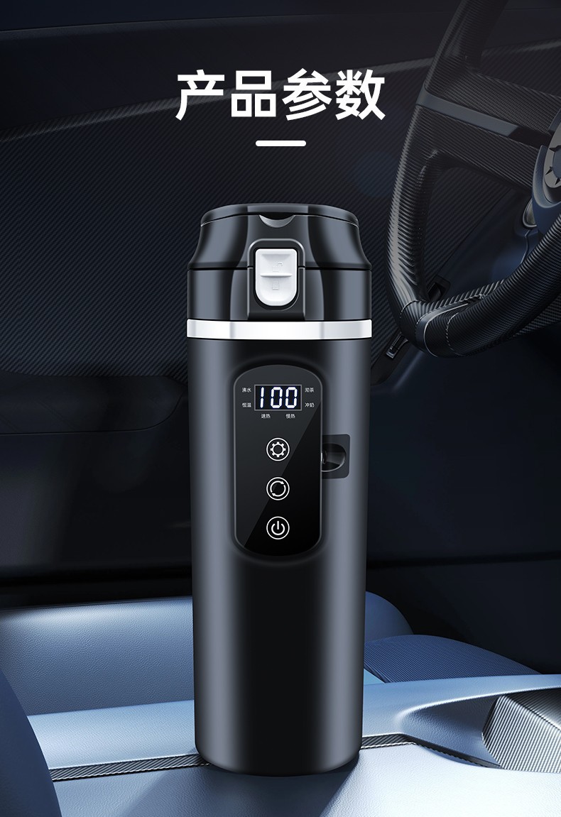 Cross-Border Car Water Kettle 12V24V Universal Electric Heating Water Kettle Car Heating Cup Car Home Dual-Purpose Water Kettle
