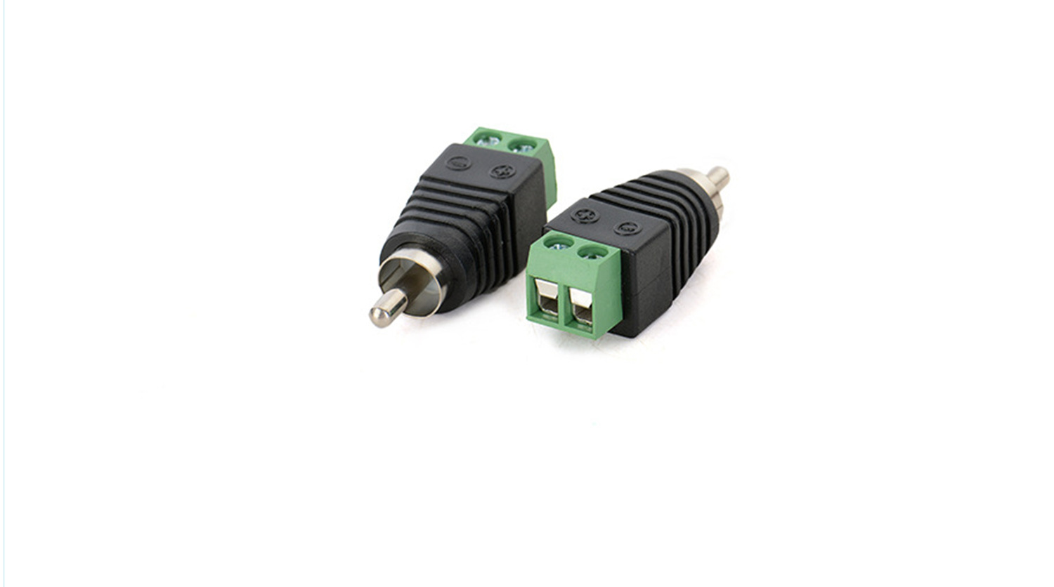 免焊接RCA公头莲花插头AV音响功放音视频转接头后端螺丝固定接线