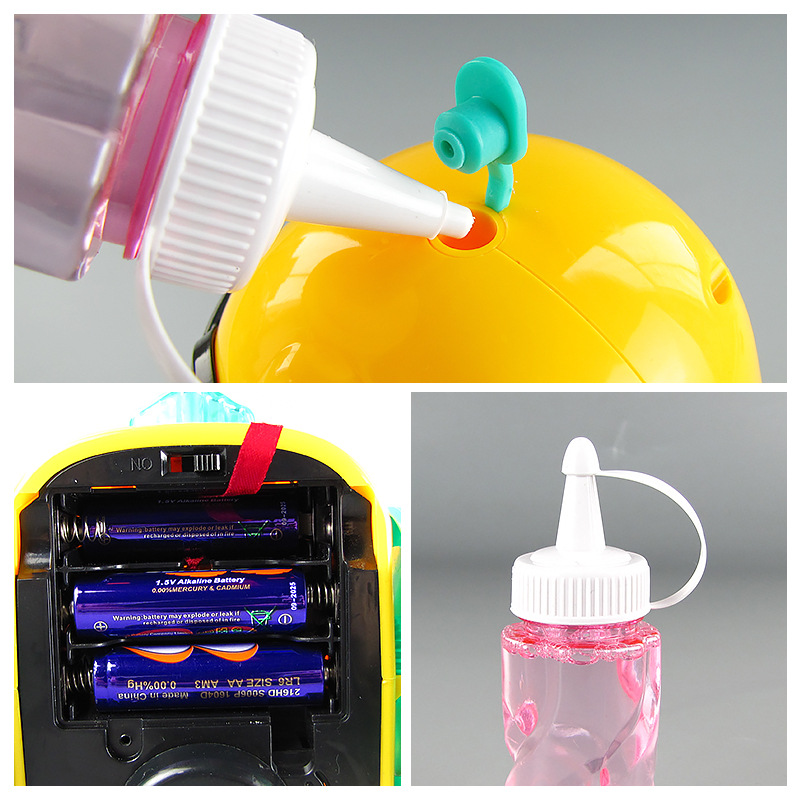 Douyin mismo pequeño pato lindo máquina de burbujas eléctrica Universal caminando gafas de sol pato música iluminación automática burbuja soplando