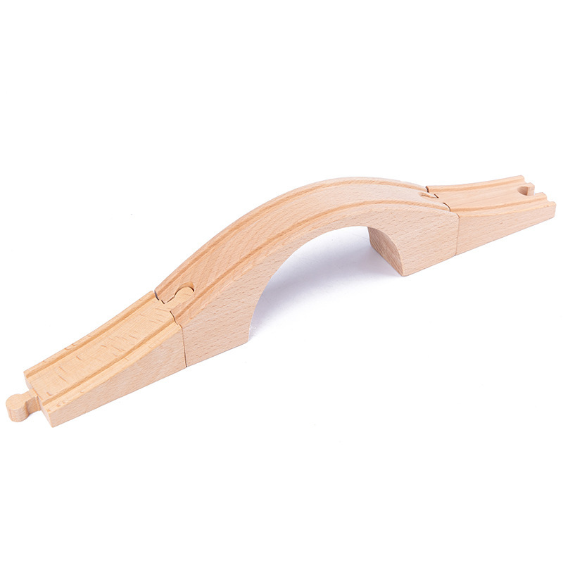 Vía de tren de madera de los niños directos de fábrica ensamblar bloques de construcción combinación variedad universal pista suelta educación temprana juguetes al por mayor