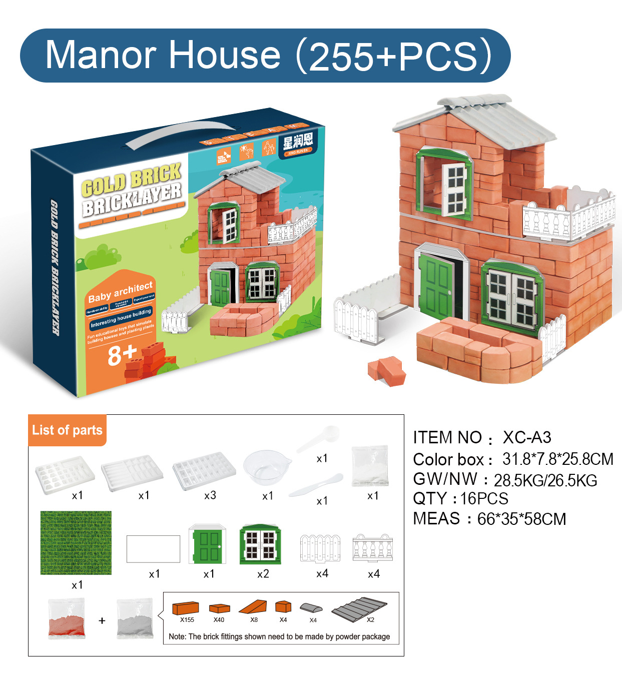 Masoneros transfronterizos hechos a mano DIY construcción de ladrillo rojo casa de simulación de ladrillo empalmado casa modelo juguete