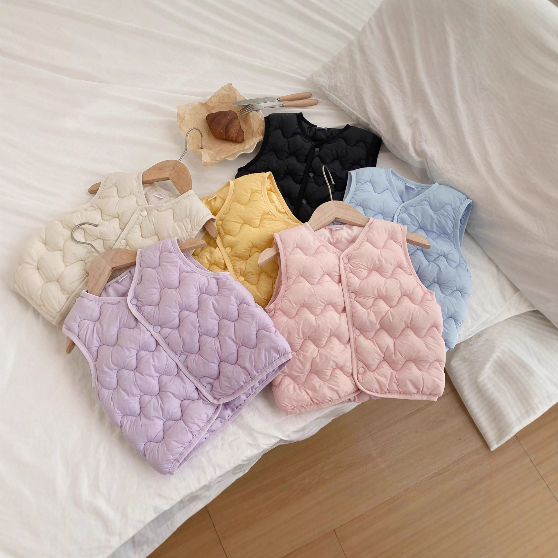 儿童羽绒棉马甲宝宝秋冬背心男女童马夹中小童春秋内外穿坎肩2301