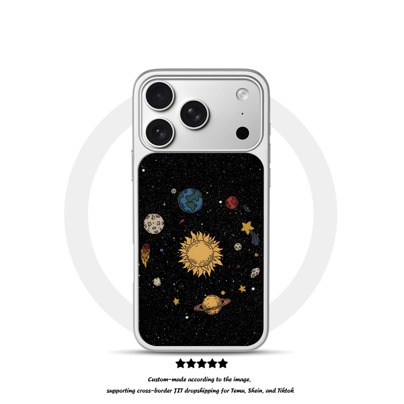 Galaxy Family Series Compatible Apple 17e Phone Case 16/15 Magnetic Magsafe Black Frame Matte Acrylic Ins Galaxy Family Series Compatible Apple 17e Phone Case 16/15 Magnetic Magsafe Black Frame Matte Acrylic Ins