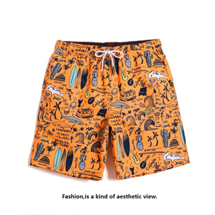 New beach pants men's shorts summer surfing pants men's beach pants European and American beach pants men's casual sports pants