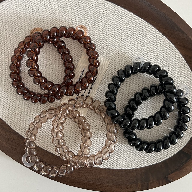Ice transparent cold department ~ 2025 new jelly high elastic hanging telephone line hair ring hair rope Korean head rope rubber band Ice transparent cold department ~ 2025 new jelly high elastic hanging telephone line hair ring hair rope Korean head rope rubber band