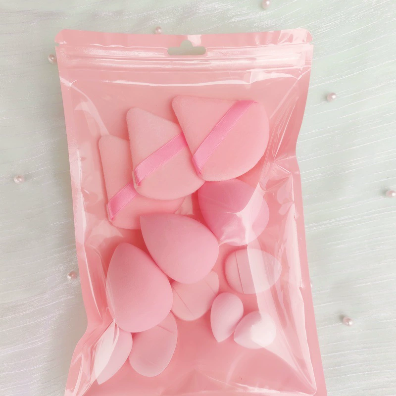 Cosmetic Sponge Set, 12-piece triangular & teardrop makeup blenders, assorted colors