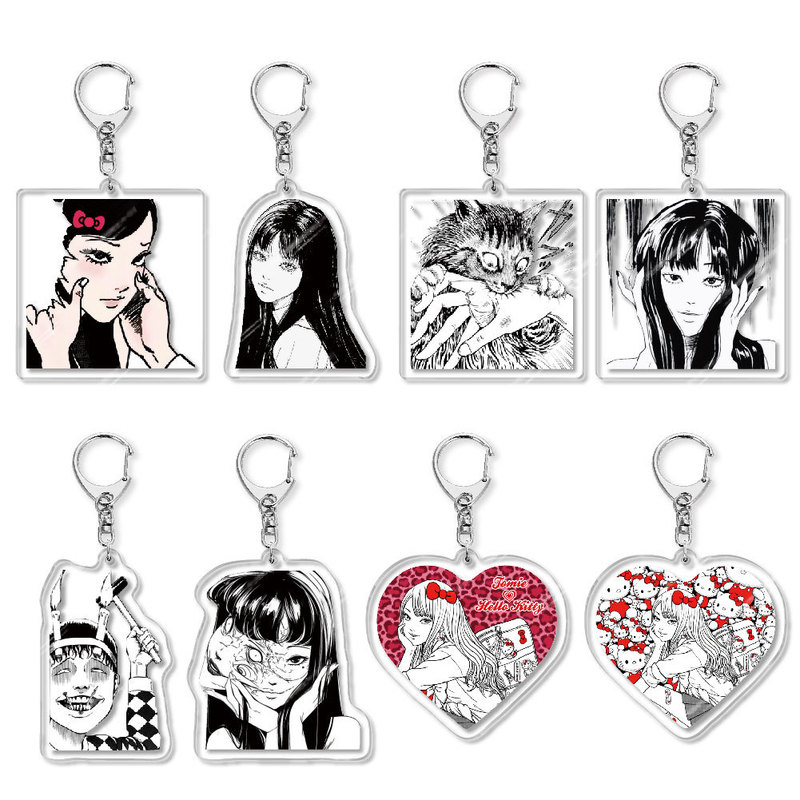 Junji Ito Merchandise Tomie Acrylic Keychain Anime Comic Pendant Junji Ito Merchandise Tomie Acrylic Keychain Anime Comic Pendant