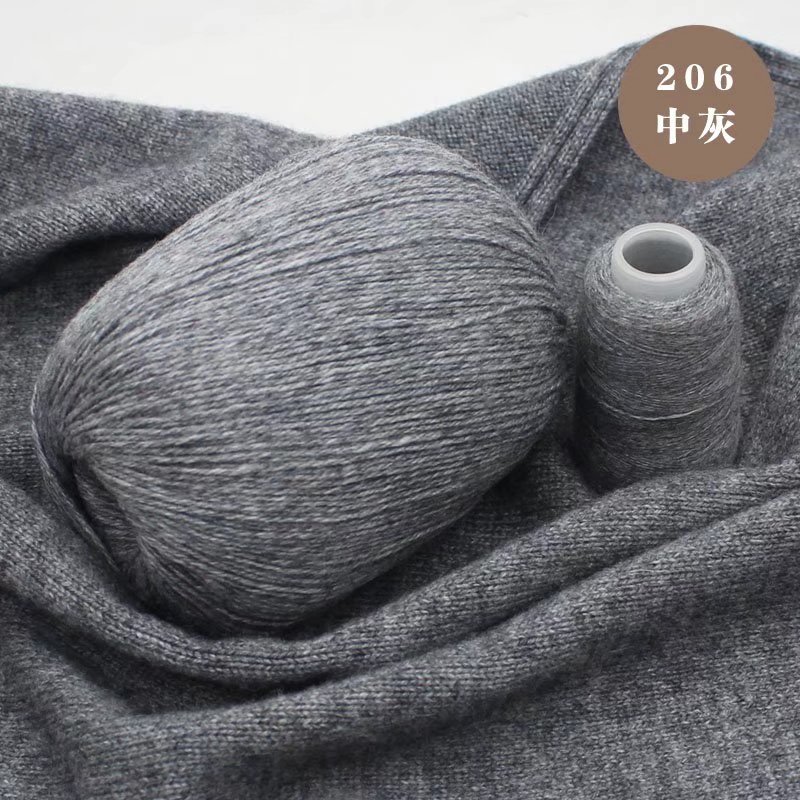 Hilo de Cachemira tejido a mano al por mayor bebé anti-pilling conejo lana medio grueso lana DIY lana tejida bufanda suéter