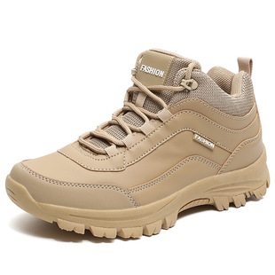 2025 Combat Boots Hiking Shoes Large Size Cross-Border High Top Climbing Mountain Boots Hiking Outdoor